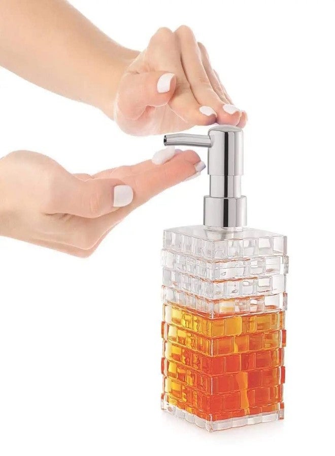 HOUSE HATCH Cuboid Shaped Acrylic Plastic Liquid Soap & Hand wash Dispenser Bottle (Clear White) - Image 4